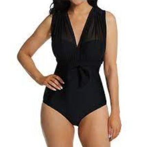 NWOT Curvy Kate Wrapsody Bandeau Black Swimsuit 32j (US)/32gg (UK)
